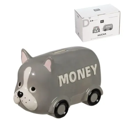 Hucha Perrito Furgoneta Cerámica | Hucha Original Decorativa